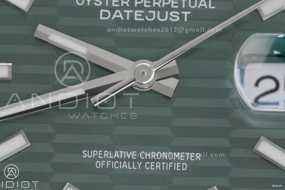 126334 Best Steel 1:1 Edition SH3235 Jubilee Bracelet DateJust Clean 41 904L on Dial Green Textured 0225